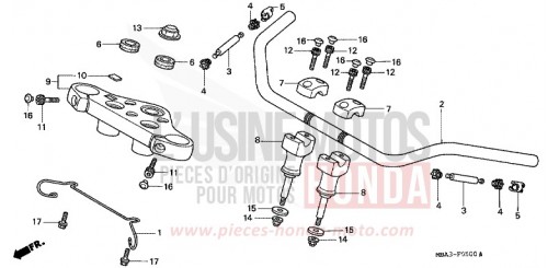HANDLE PIPE/TOP BRIDGE VT750C2V de 1997